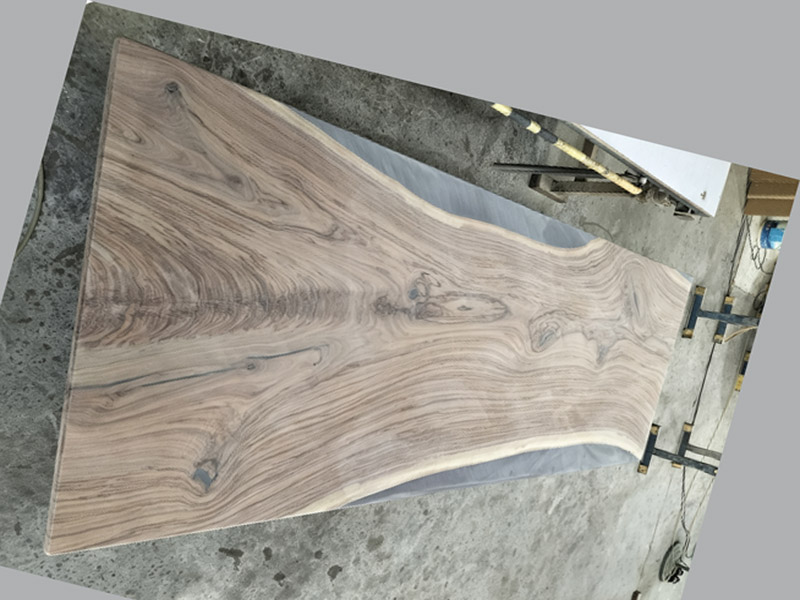 slab after resin filling