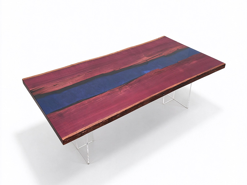 purple heart solid wood dining table